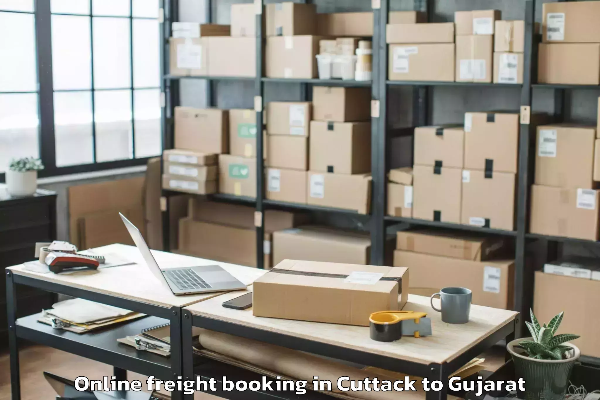 Book Cuttack to Songadh Online Freight Booking